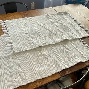 Boho Cotton Fringe Rug Set